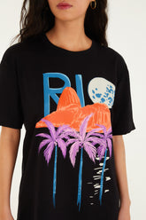 BLUSA T-SHIRT MEDIA RIO VERTICAL 351789 FARM RIO